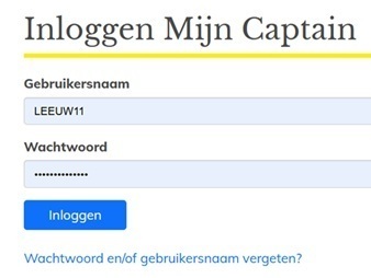 inlogscherm